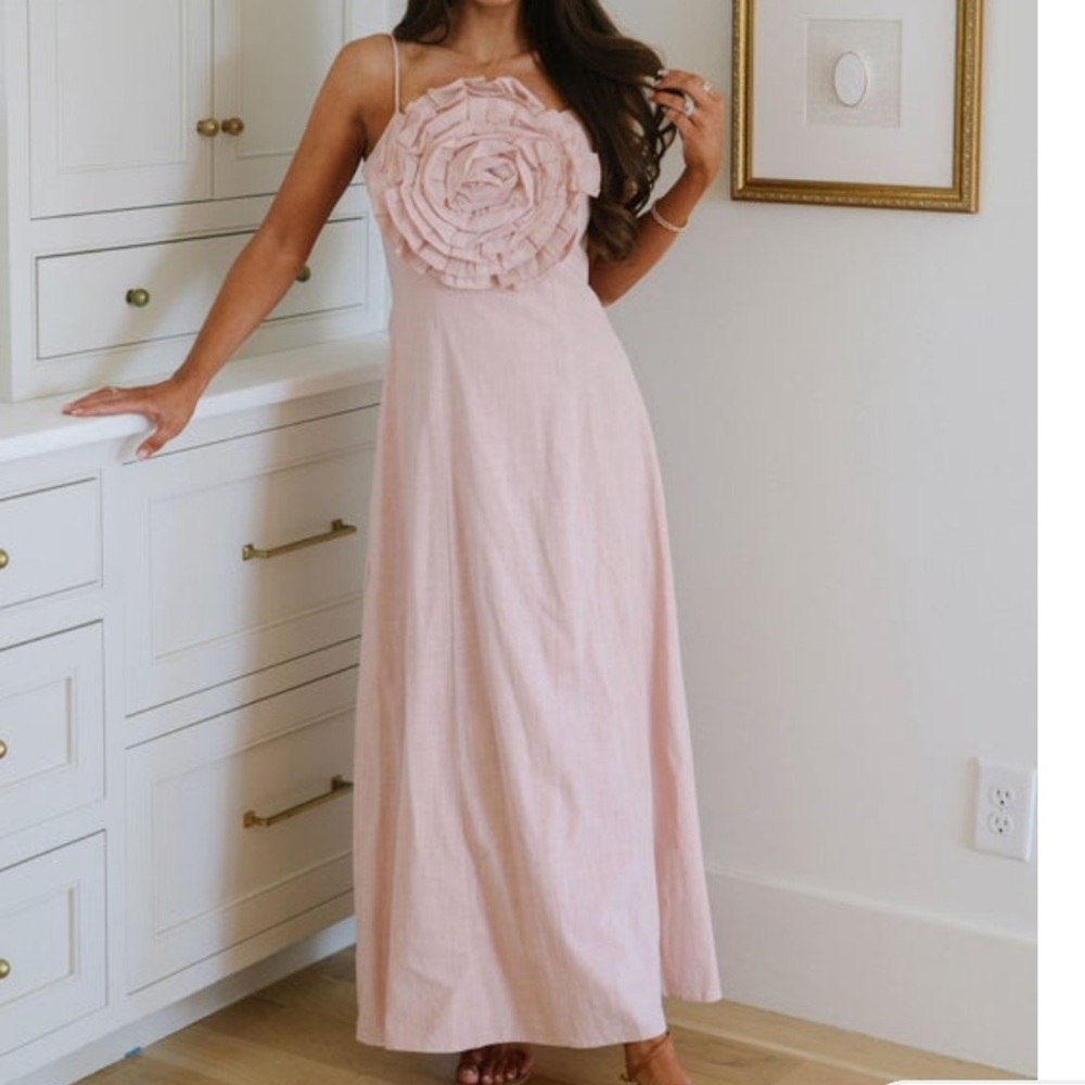 These Three - Lilian Statement Maxi Dress - Blush